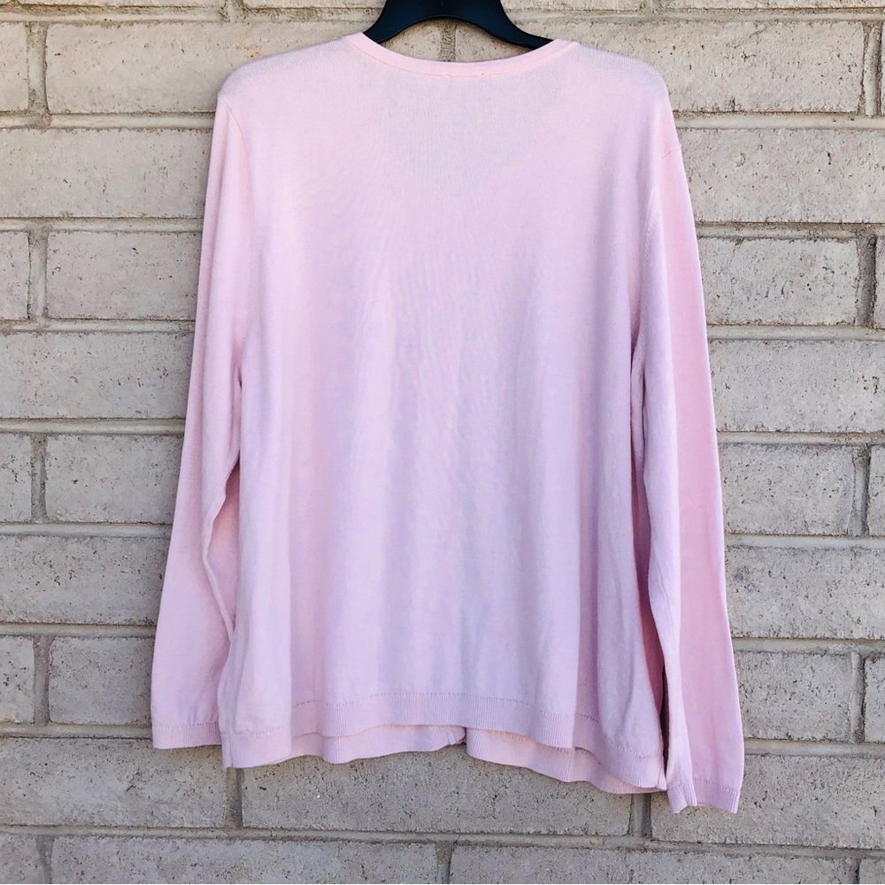 Talbots Light Pink Button-Front Cardigan Sweater - Picture 5 of 5